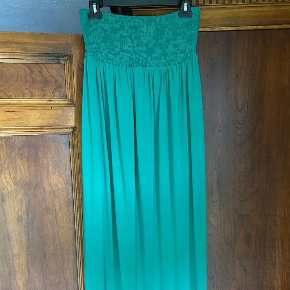 Susana Monaco Maxi Bandeau Elastic Green Dress, Size XS - Picture 10 of 14